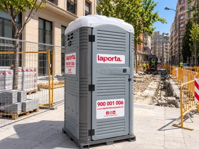 Sanitario portátil de obra en alquiler - Laporta