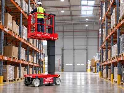 Plataforma elevadora de mástil vertical en alquiler - Laporta