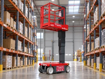 Plataforma elevadora de mástil vertical en alquiler - Laporta